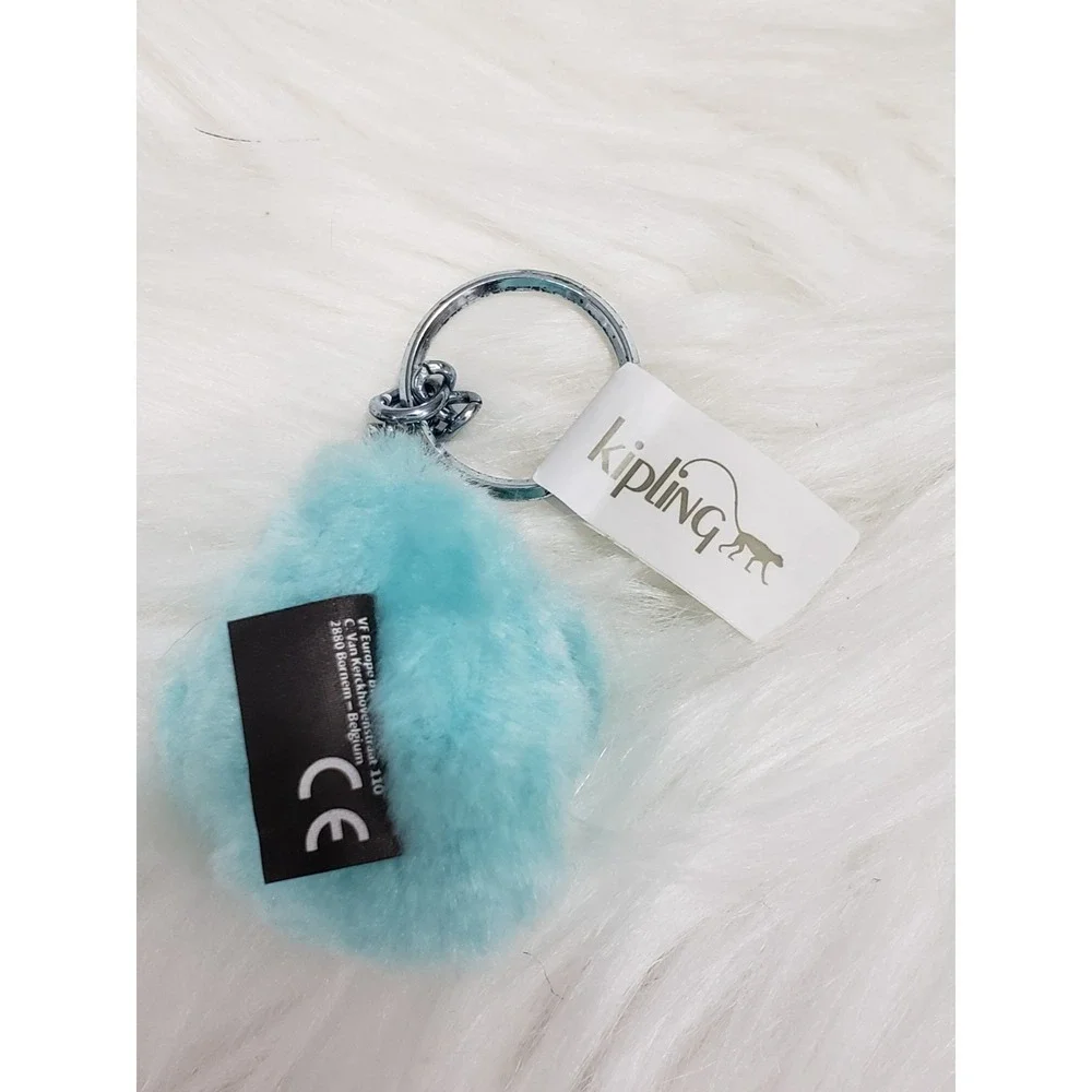 NEW Kipling Keychain MOLLY Baby Furry Monkey Mini Gorilla BAG CHARM BLUE‎ APE